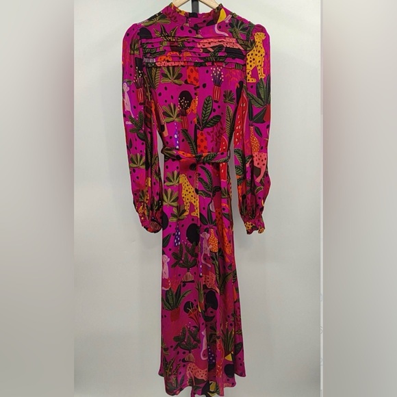 Vibrant Pink Patterned Dress - Picture 7 of 8